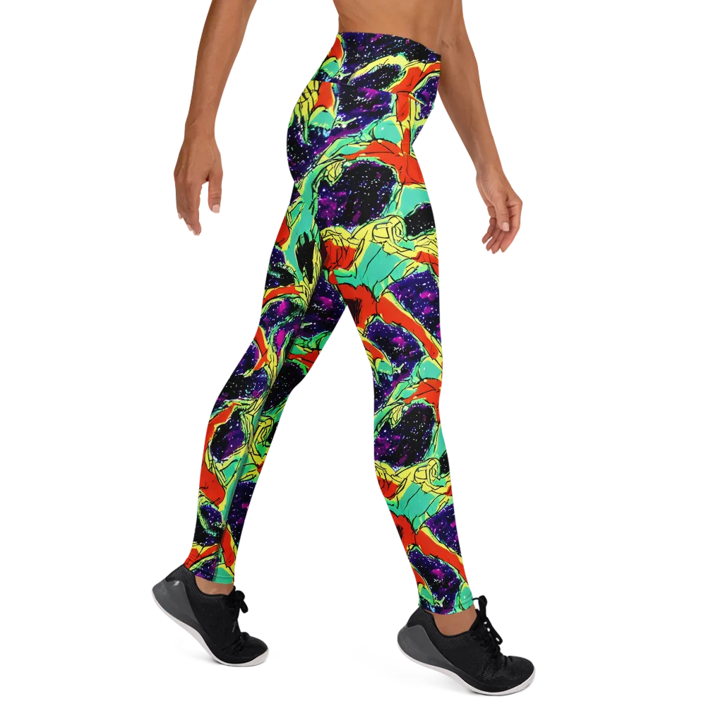 Psychedelic Canopy on Yoga Leggings — Right