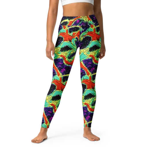 Psychedelic Canopy on a Yoga Leggings