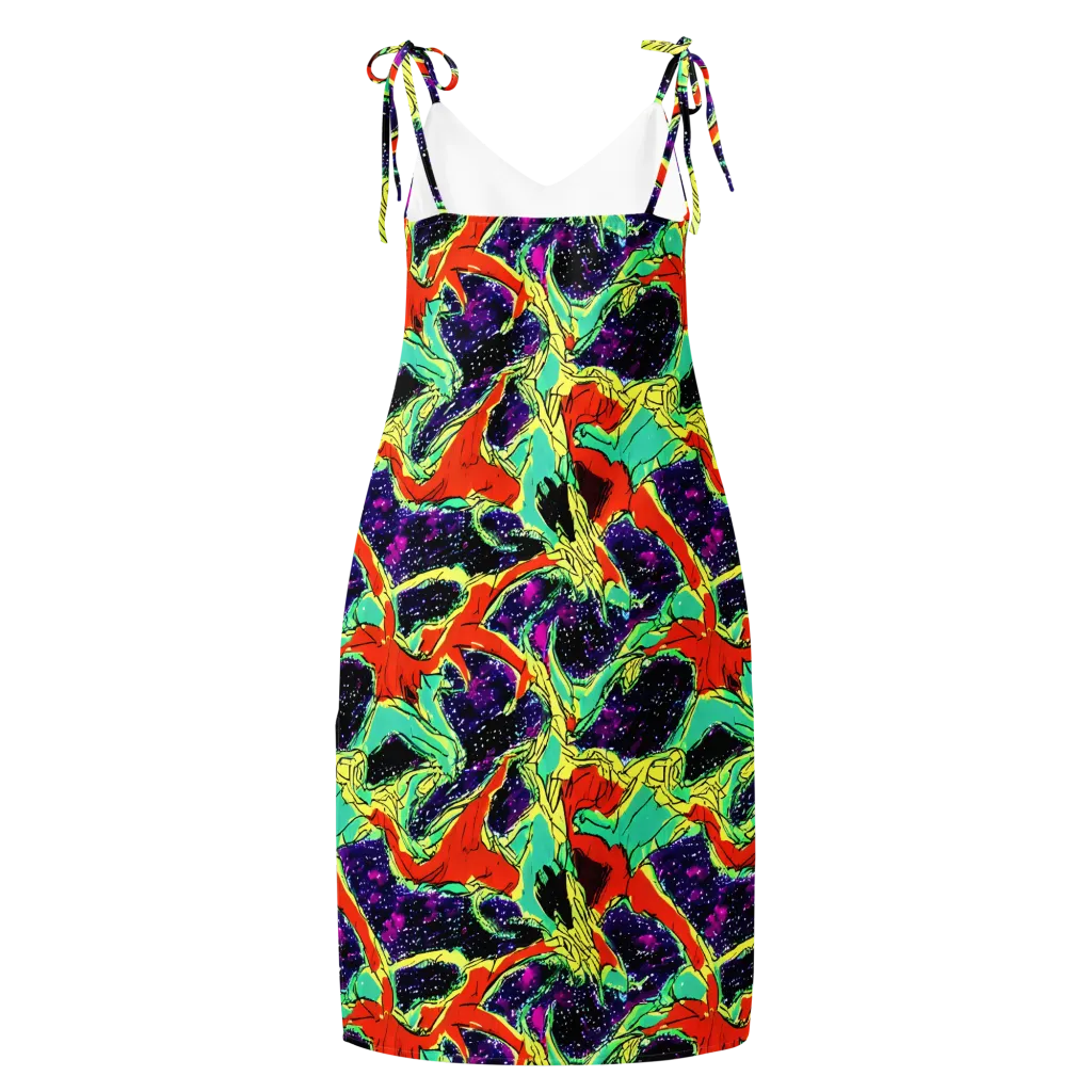 Psychedelic Canopy on Slip Dress — Back