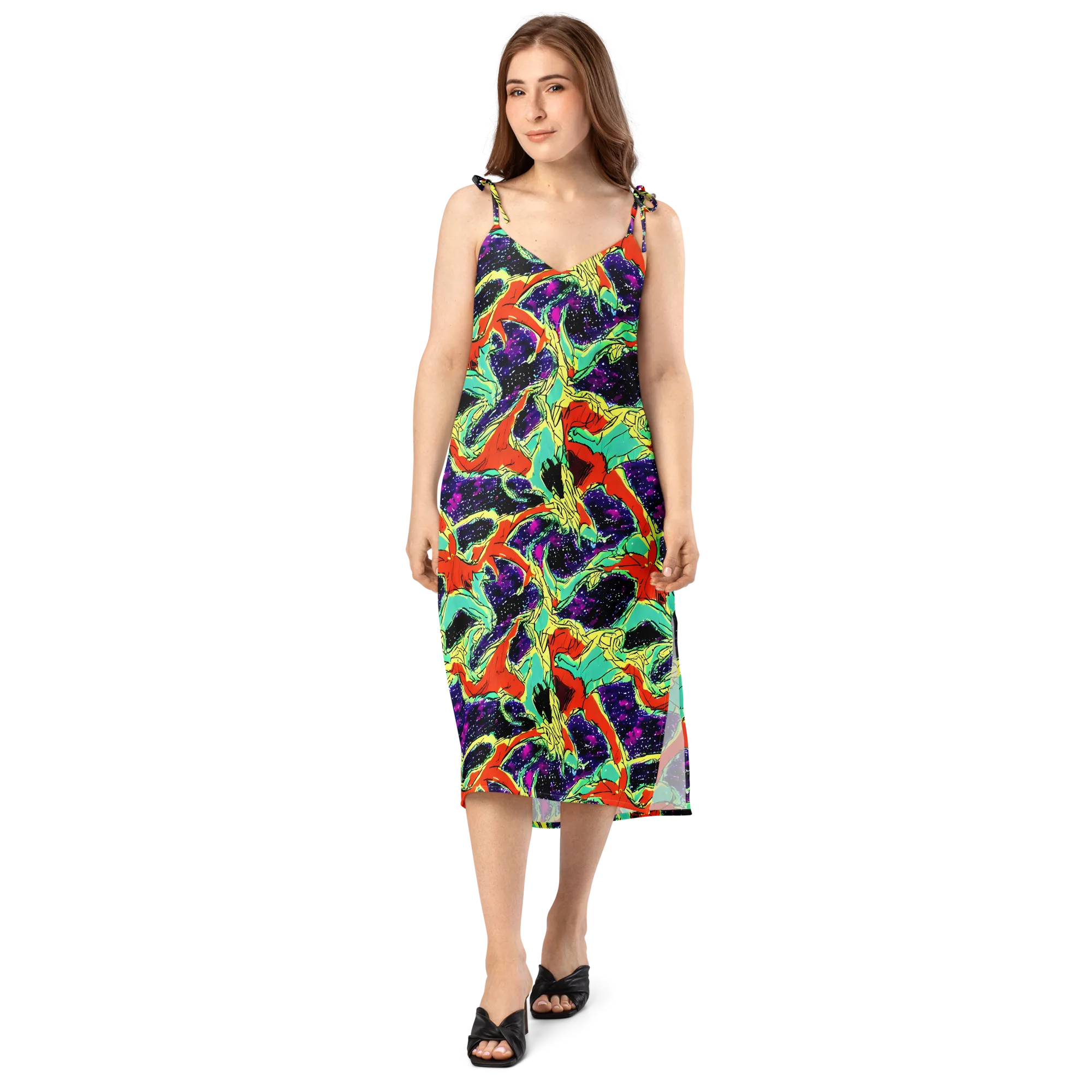 Psychedelic Canopy on Slip Dress — Front