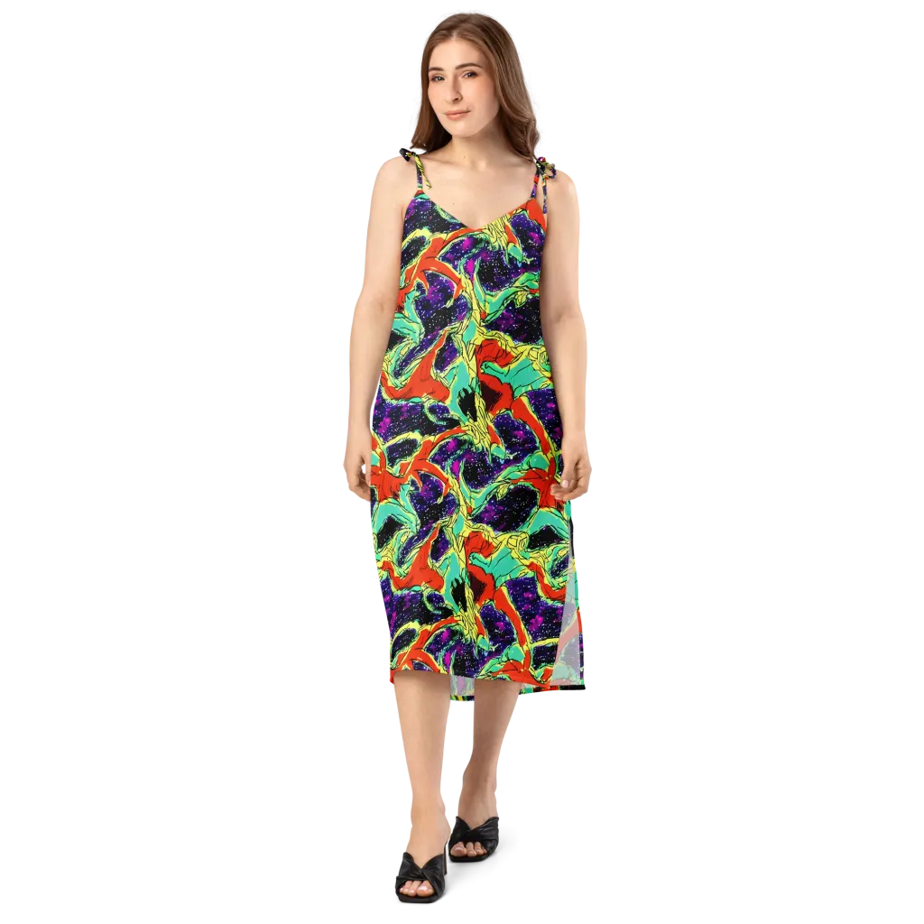 Psychedelic Canopy on Slip Dress — Front