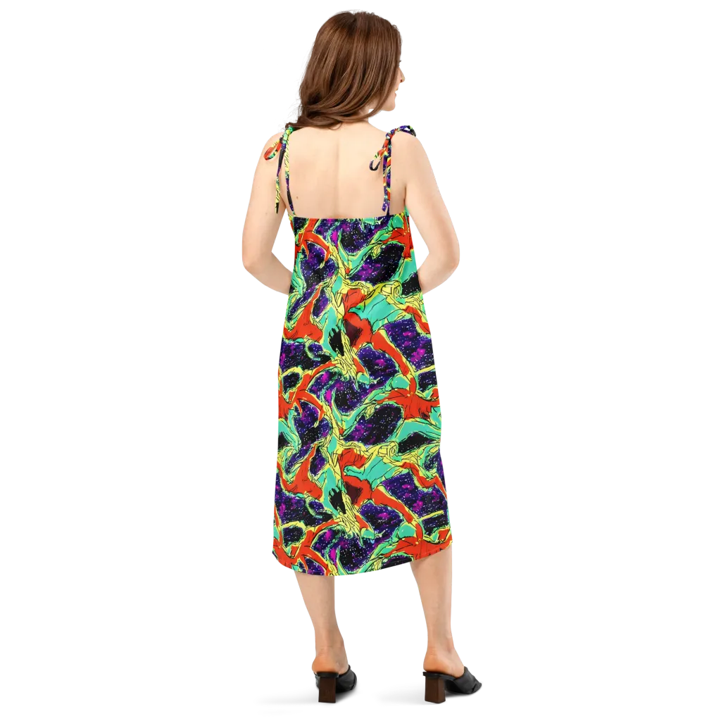 Psychedelic Canopy on Slip Dress — Back
