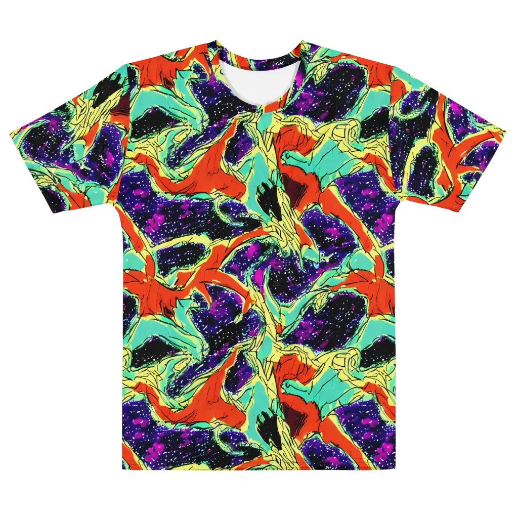 Psychedelic Canopy on Men's Cotton Crew Neck T-Shirt — Front