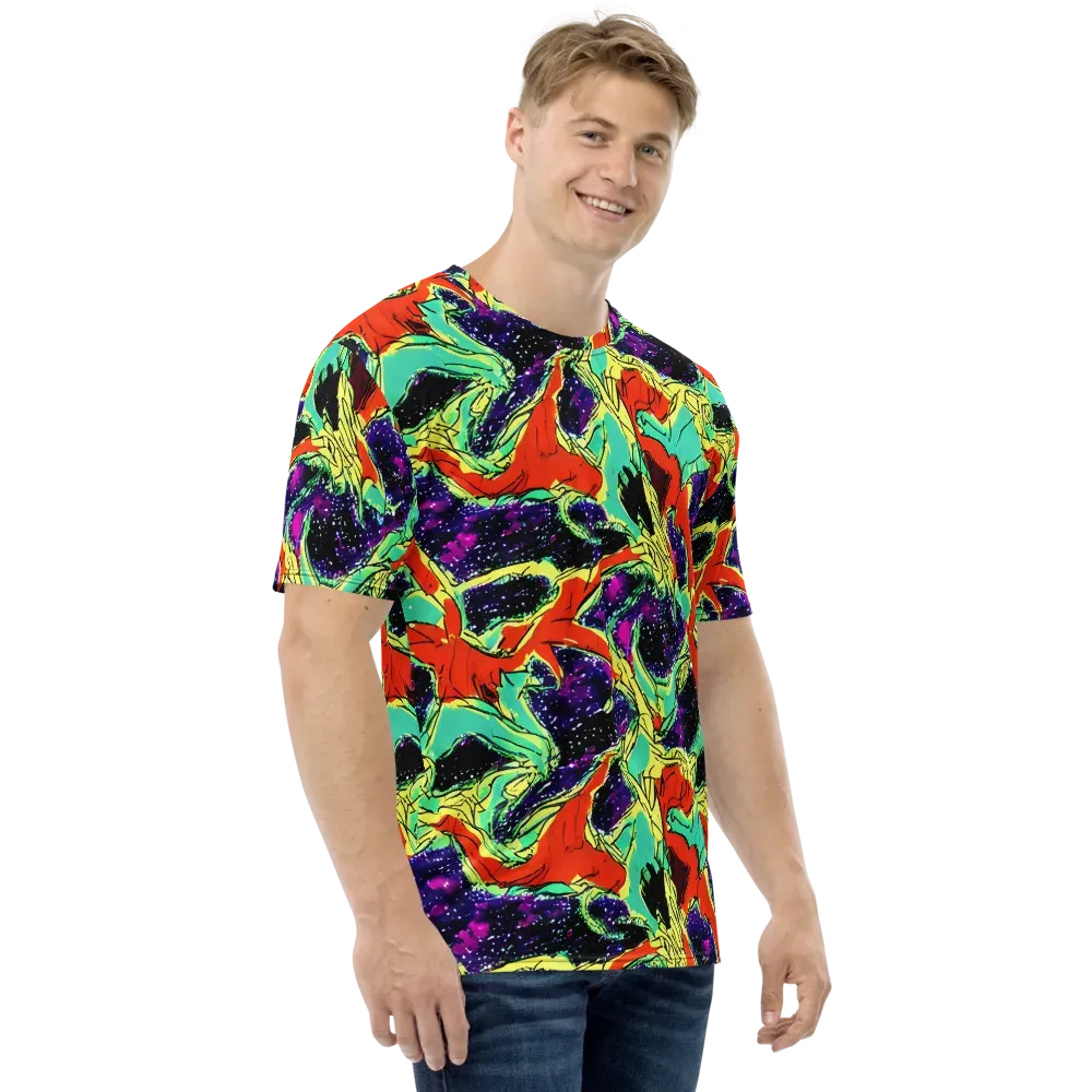 Psychedelic Canopy on Men's Crew Neck T-Shirt — Right