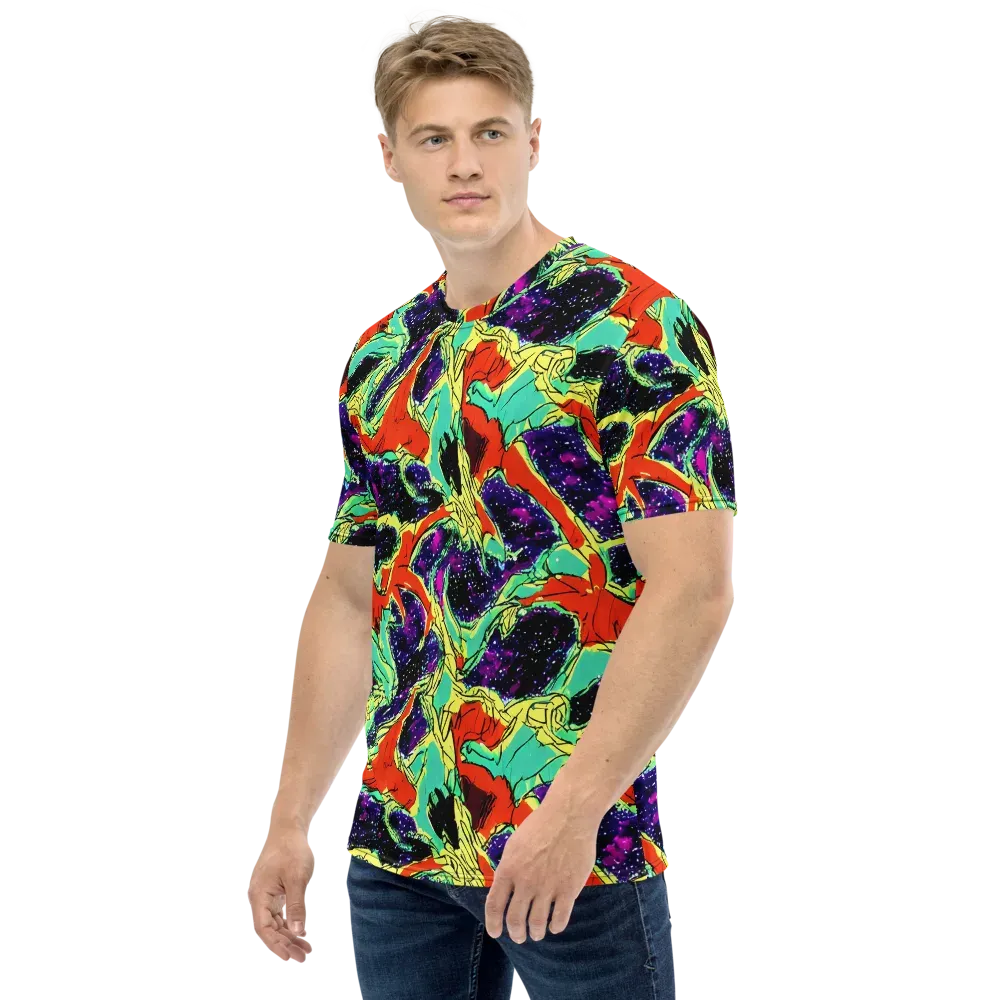 Psychedelic Canopy on Men's Crew Neck T-Shirt — Left