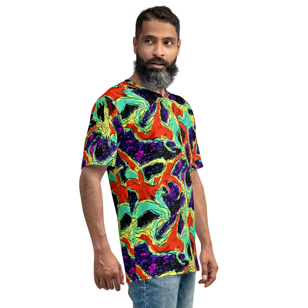 Psychedelic Canopy on Men's Crew Neck T-Shirt — Right