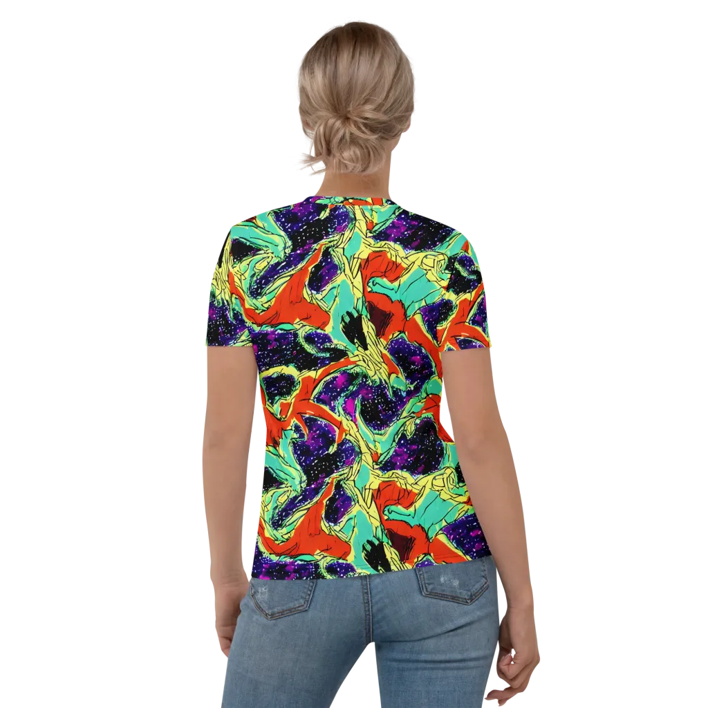 Psychedelic Canopy on Women's Crew Neck T-Shirt — Back