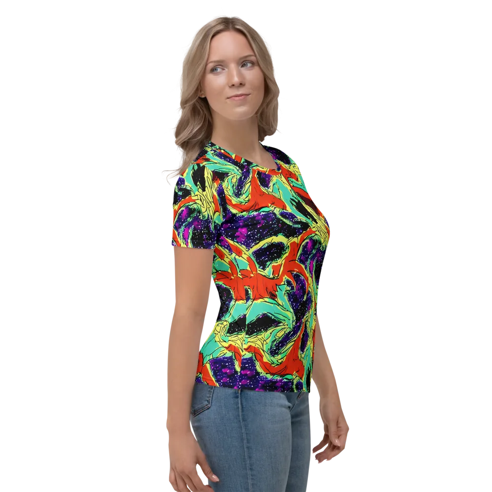 Psychedelic Canopy on Women's Crew Neck T-Shirt — Right