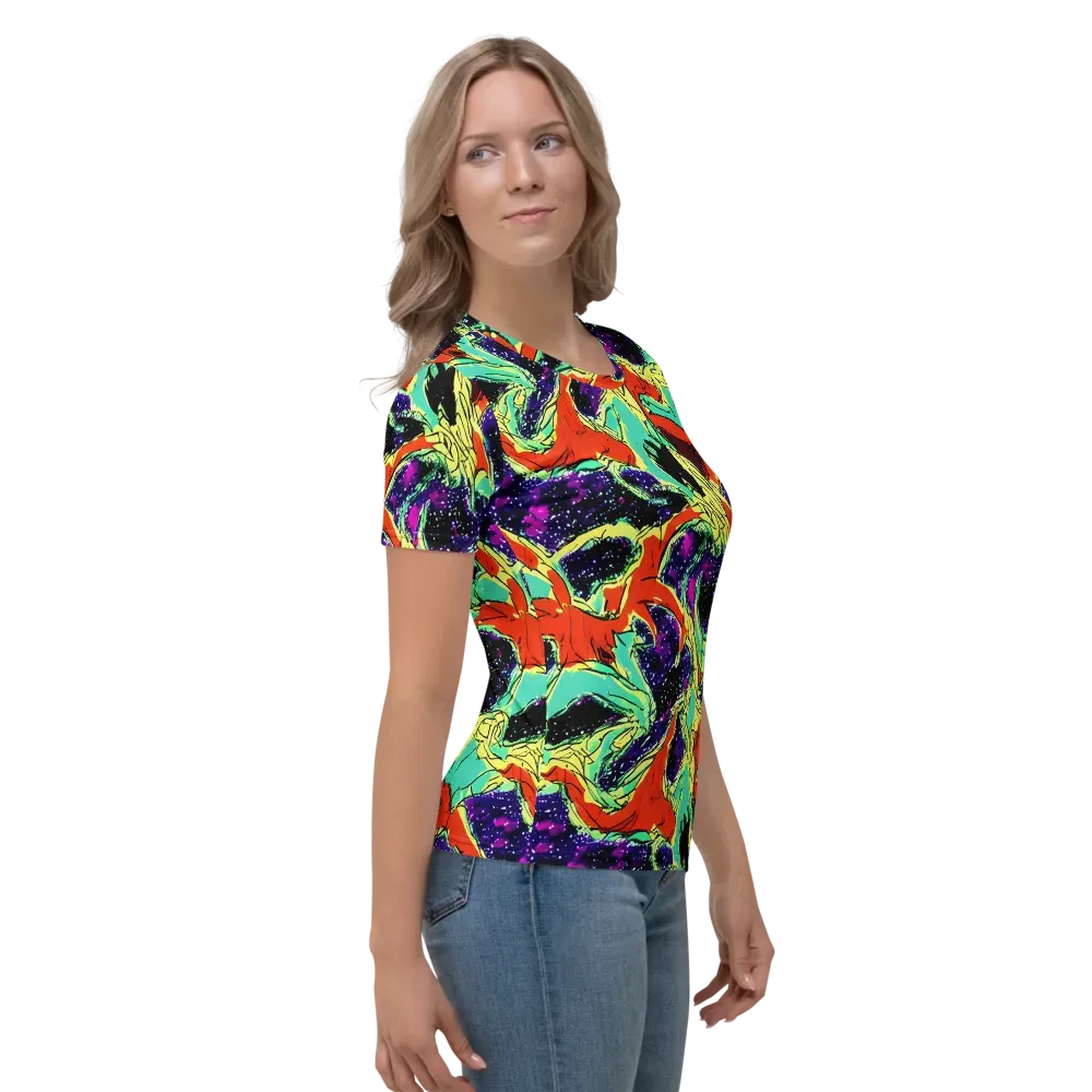 Psychedelic Canopy on Women's Crew Neck T-Shirt — Right