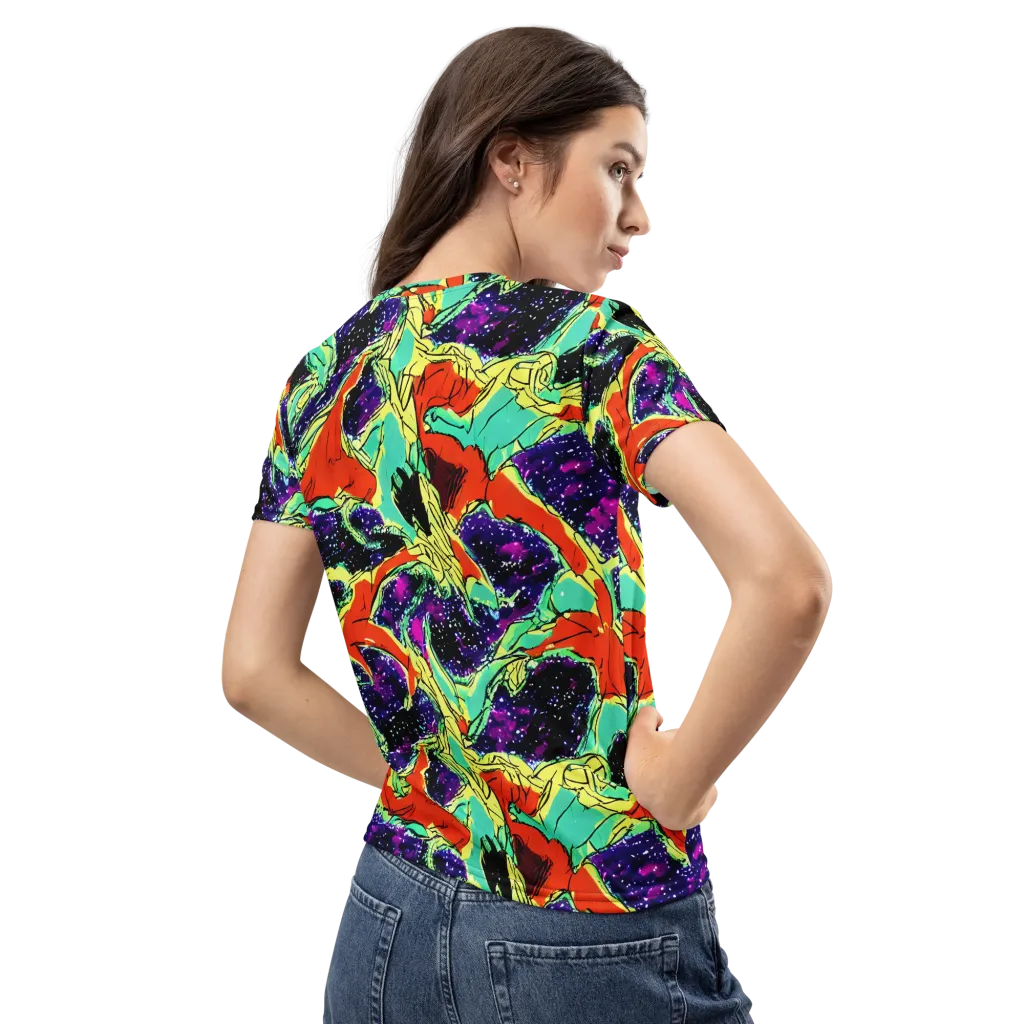Psychedelic Canopy on Women's Crew Neck T-Shirt — Back