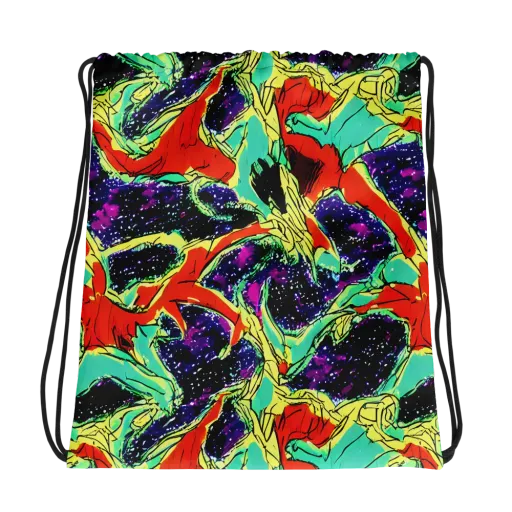 Psychedelic Canopy on a Drawstring Bag