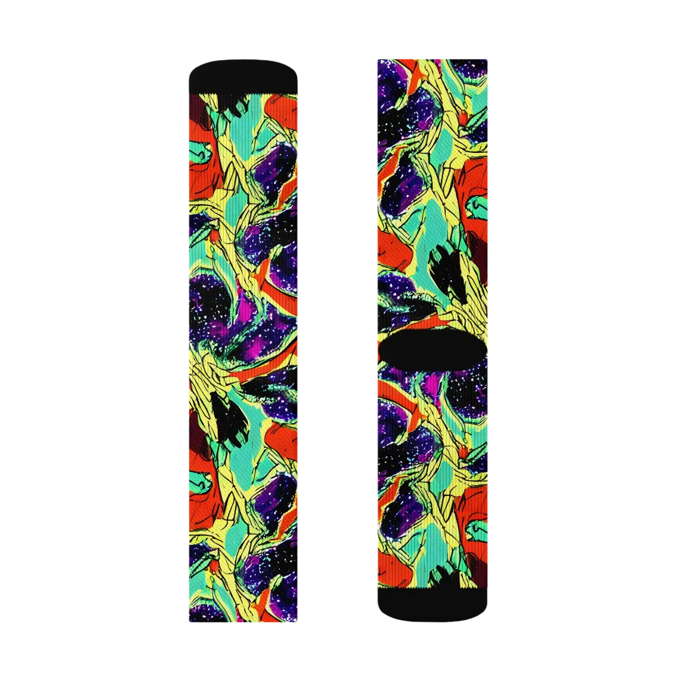 Psychedelic Canopy on Socks — Left Sock