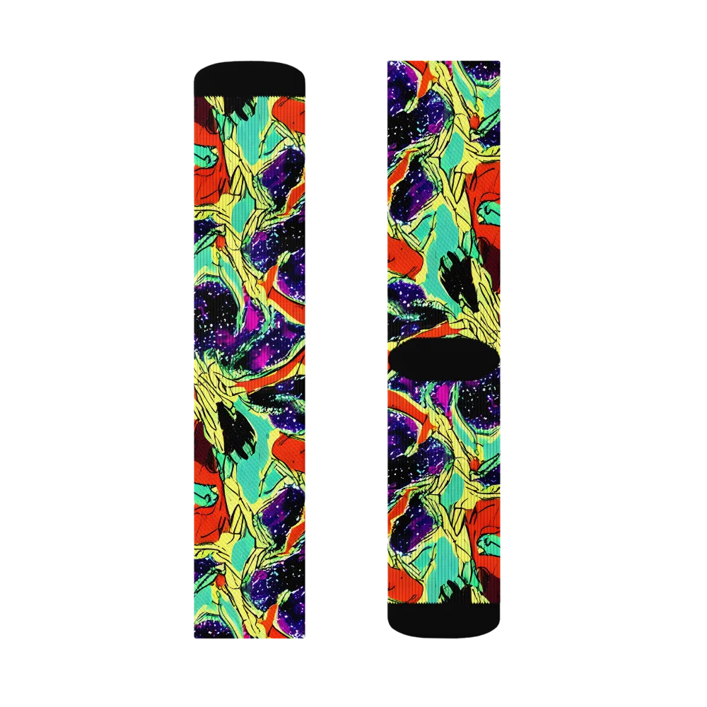 Psychedelic Canopy on Socks — Right Sock