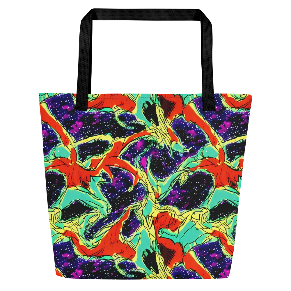 Psychedelic Canopy on Large Tote Bag W/ Pocket — Front