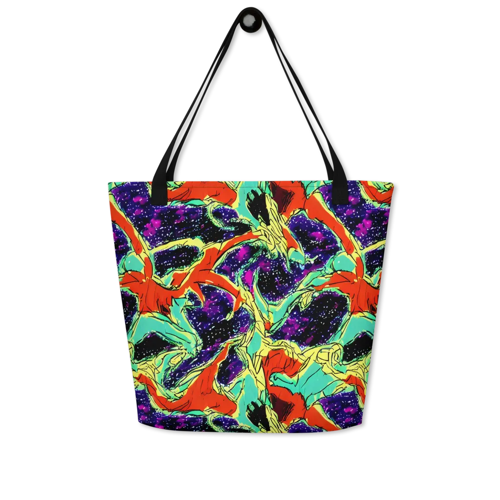 Psychedelic Canopy on Large Tote Bag W/ Pocket — Front