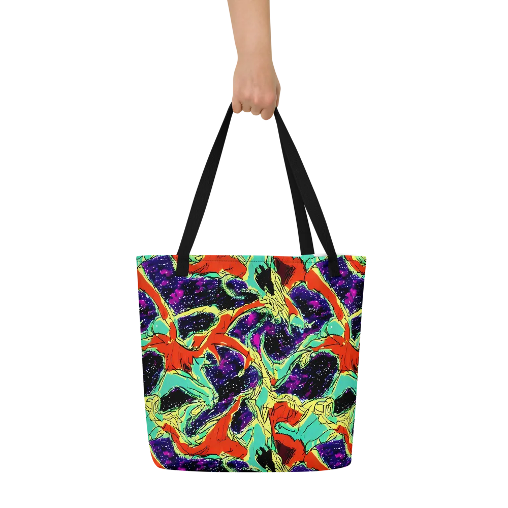 Psychedelic Canopy on Large Tote Bag W/ Pocket — Front