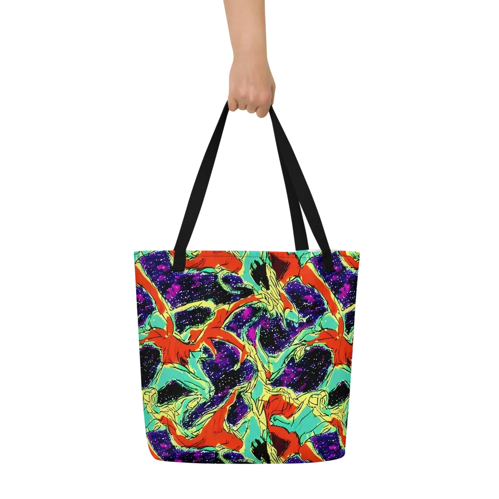 Psychedelic Canopy on Large Tote Bag W/ Pocket — Front