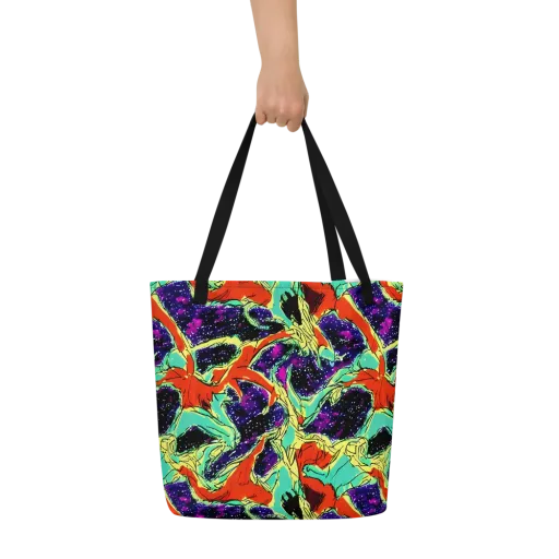 Psychedelic Canopy on a Large Tote Bag W/ Pocket