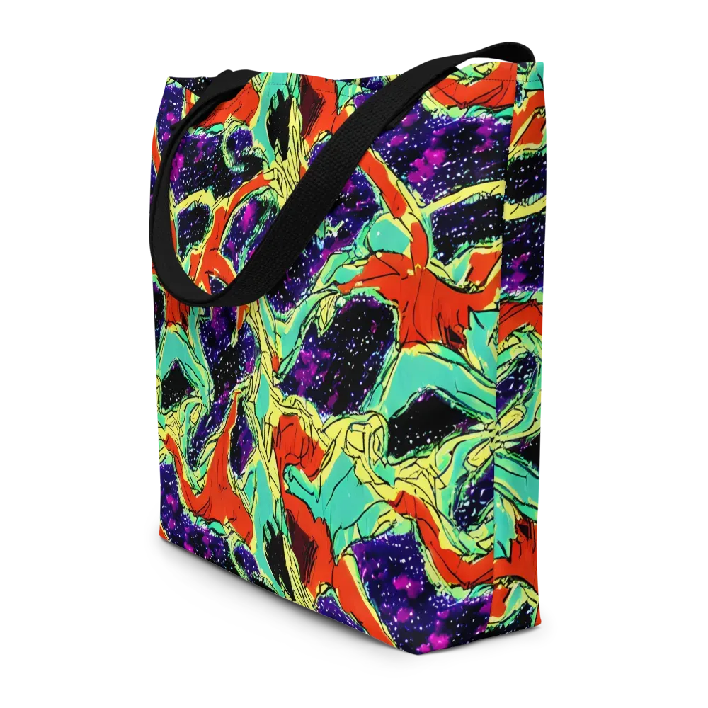 Psychedelic Canopy on Large Tote Bag W/ Pocket — Front