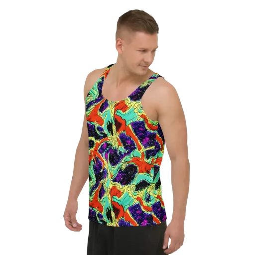 Psychedelic Canopy on a Men's Tank Top