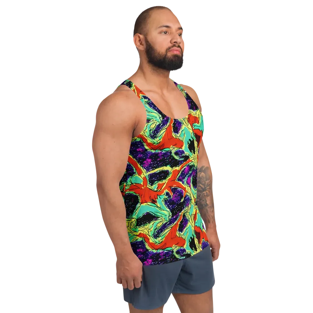 Psychedelic Canopy on Men's Tank Top — Right Front