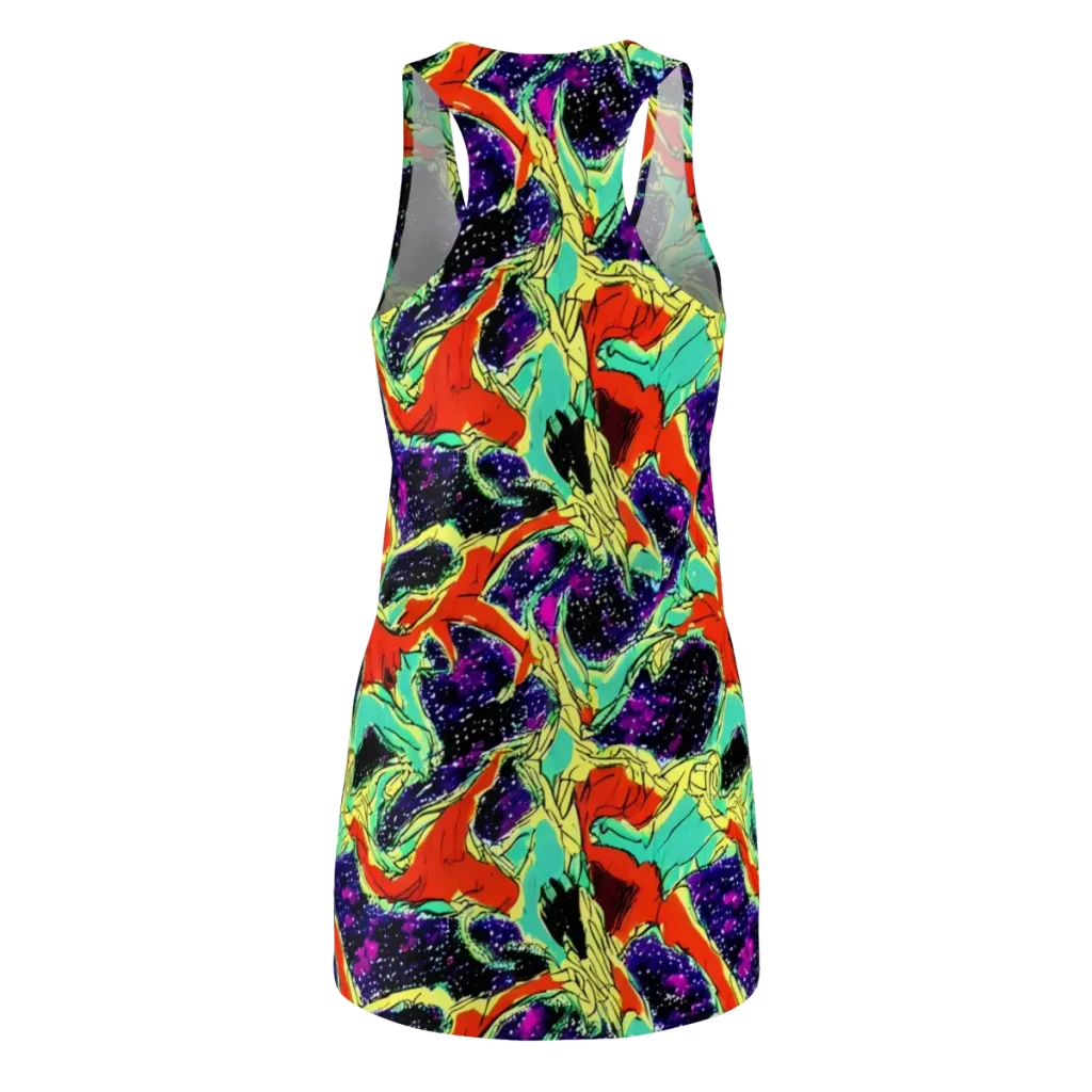Psychedelic Canopy on Racerback Dress — Back