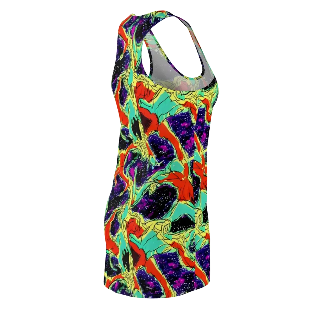 Psychedelic Canopy on Racerback Dress — Back Side