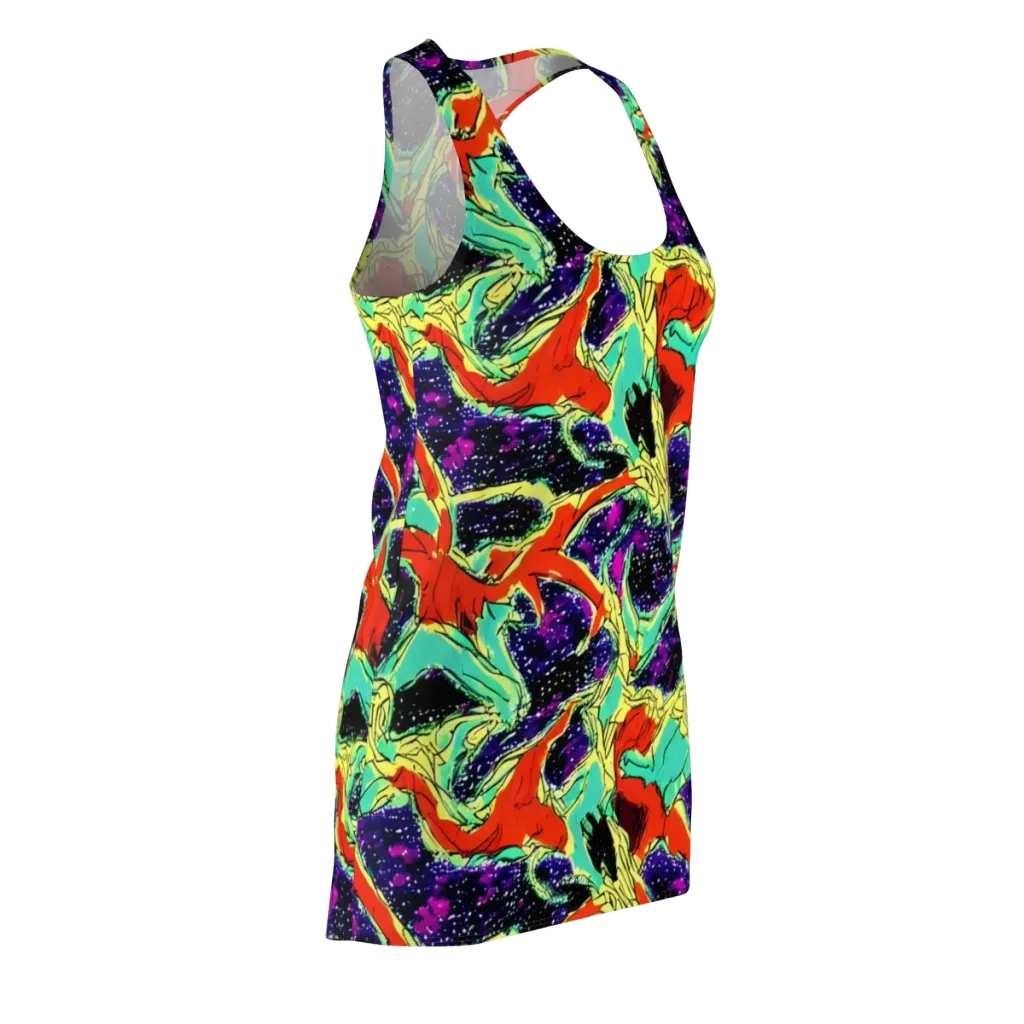 Psychedelic Canopy on Racerback Dress — Front Side