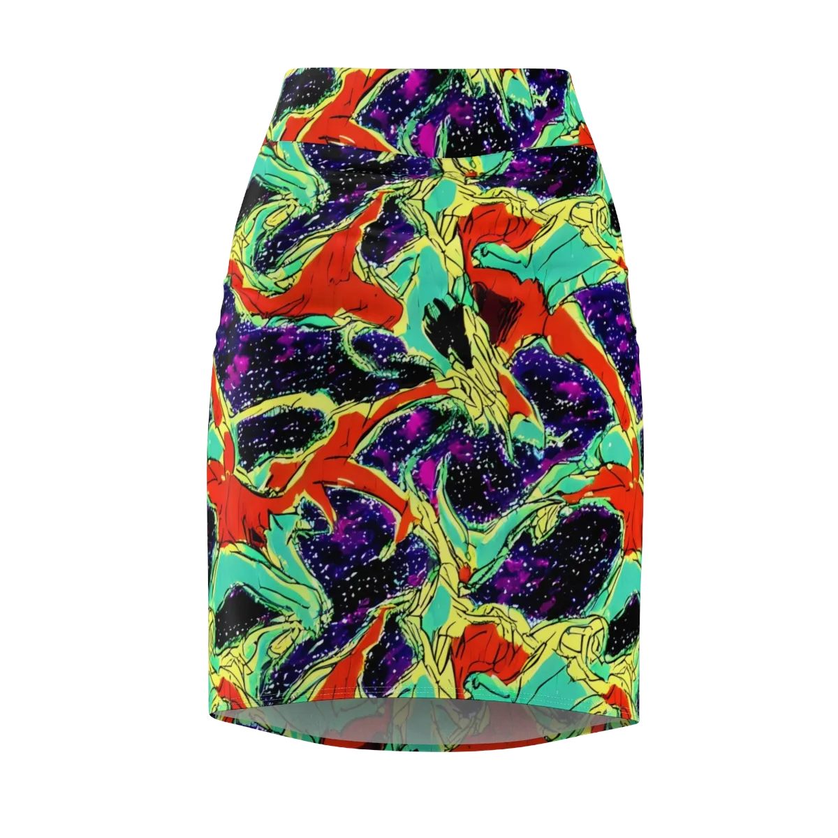 Psychedelic Canopy on Pencil Skirt — Front
