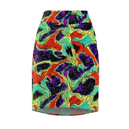 Psychedelic Canopy on a Pencil Skirt