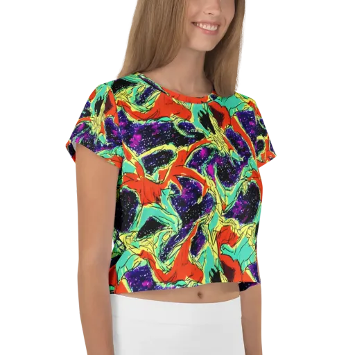 Psychedelic Canopy on a Crop Tee