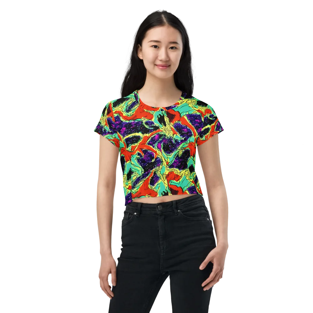 Psychedelic Canopy on Crop Tee — Front