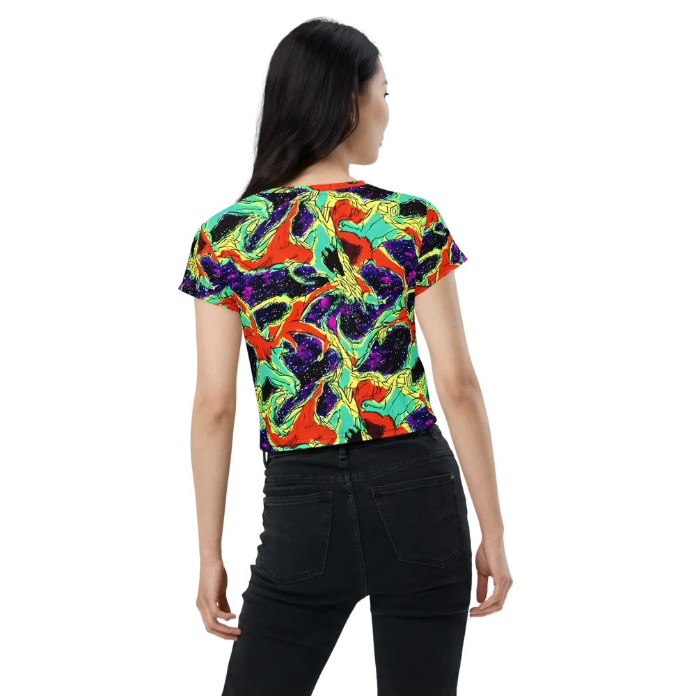 Psychedelic Canopy on Crop Tee — Back