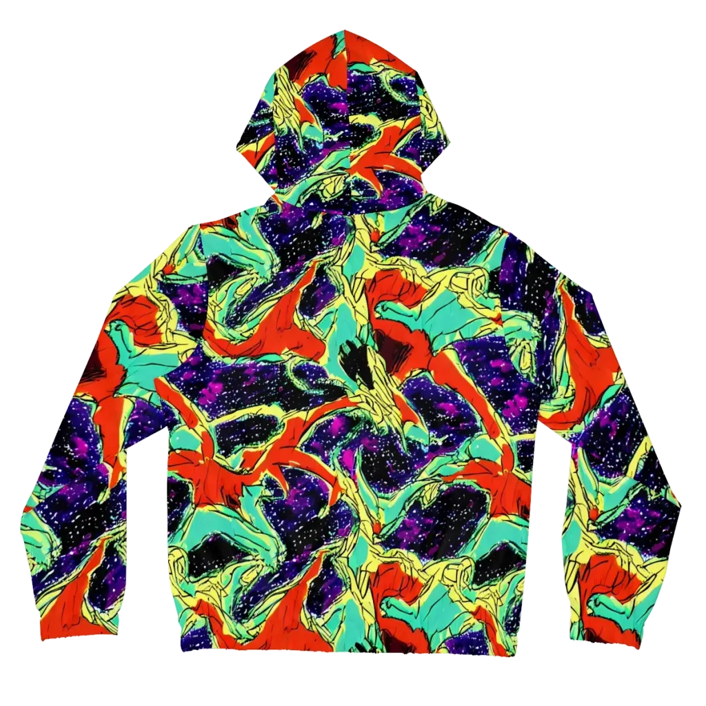 Psychedelic Canopy on Women's Full-Zip Hoodie — Back