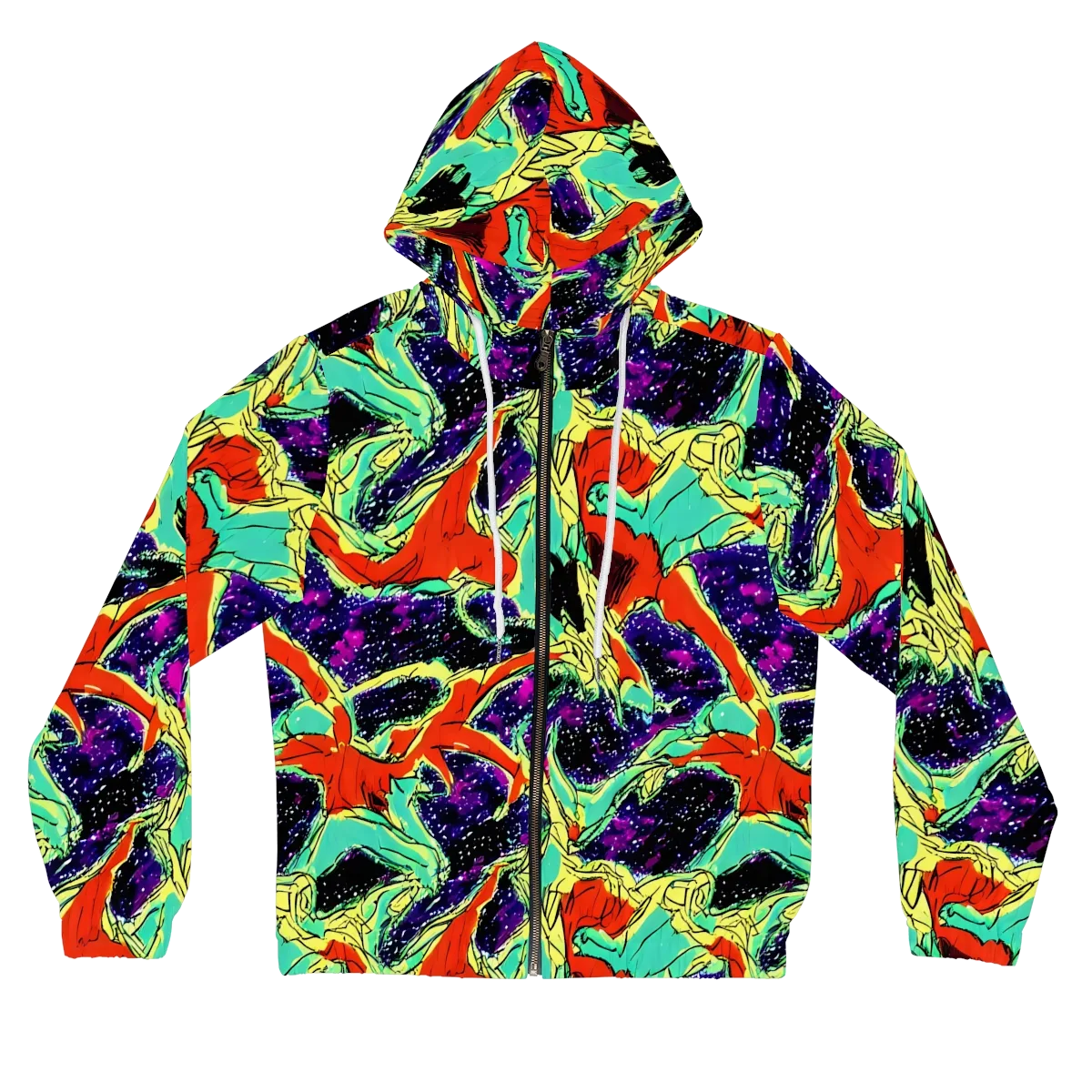 Psychedelic Canopy on Women's Full-Zip Hoodie — Front