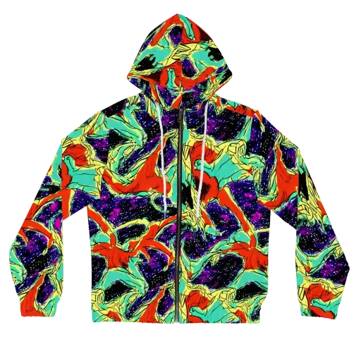 Psychedelic Canopy on a Women's Full-Zip Hoodie