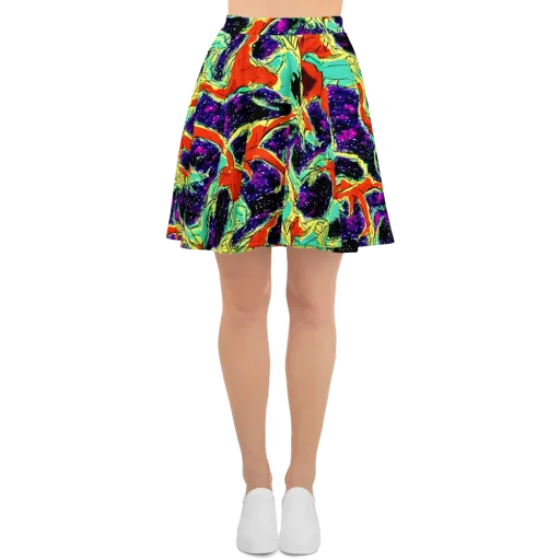 Psychedelic Canopy on a Skater Skirt