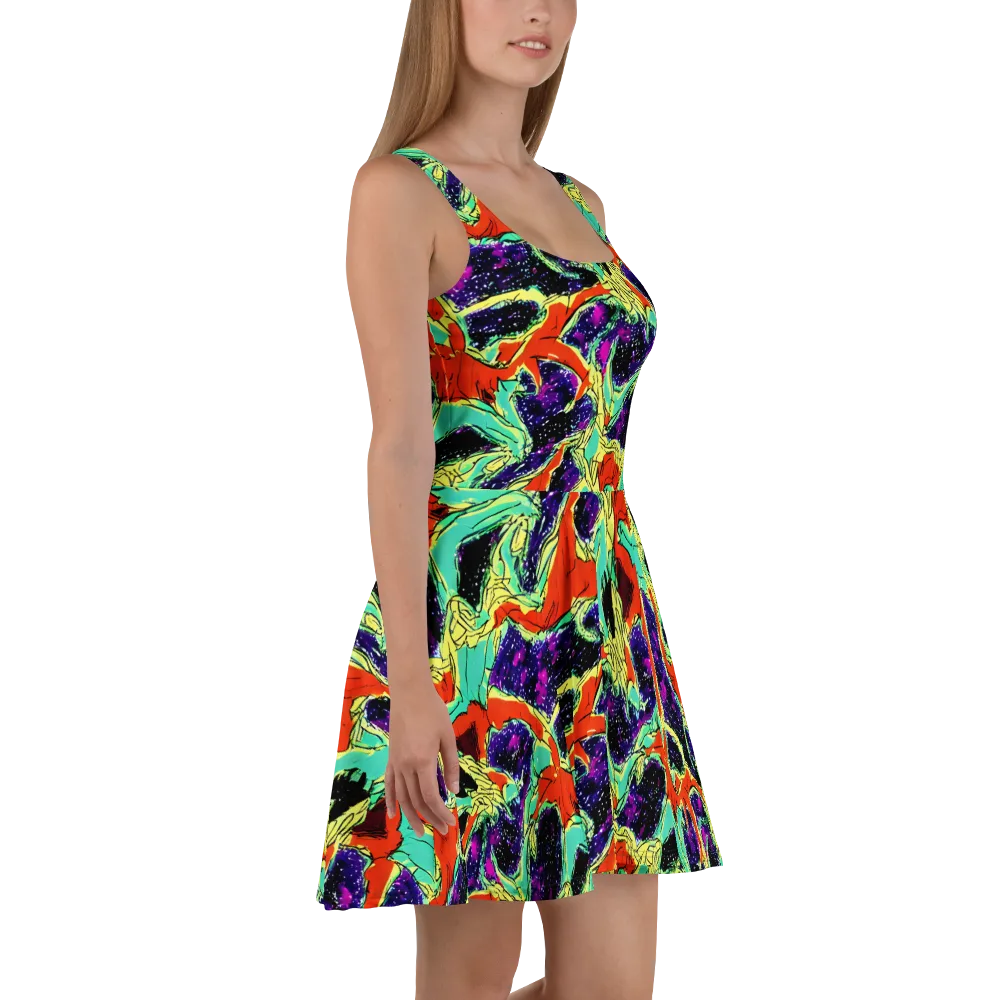 Psychedelic Canopy on Skater Dress — Right