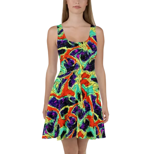 Psychedelic Canopy on a Skater Dress