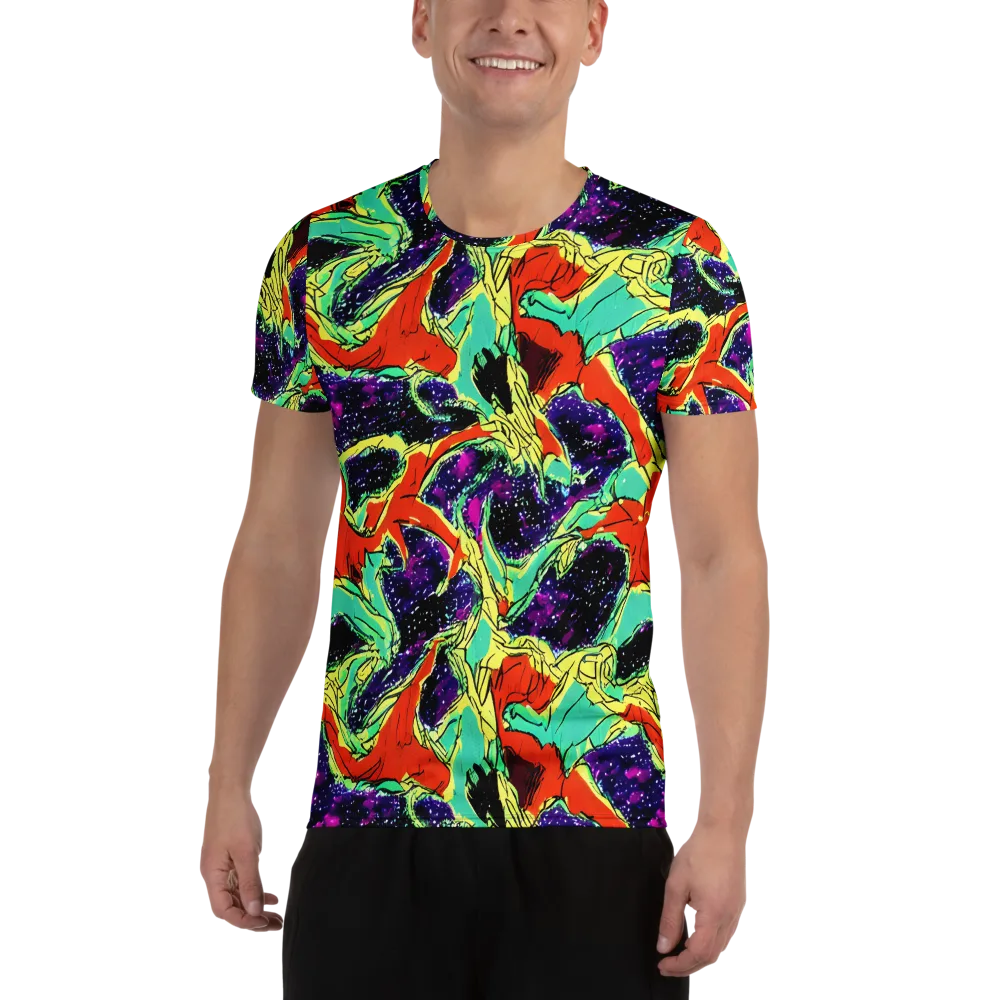 Psychedelic Canopy on Men's Athletic T-Shirt — Front