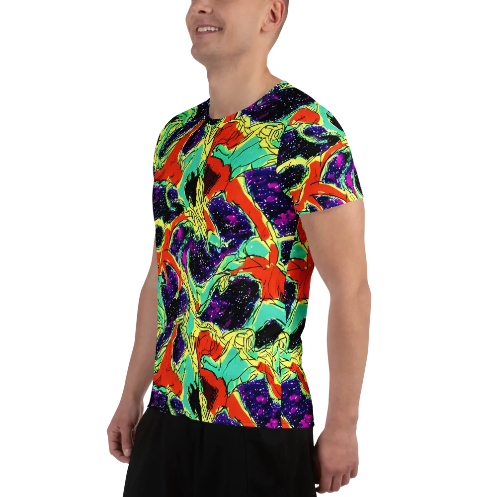 Psychedelic Canopy on Men's Athletic T-Shirt — Left