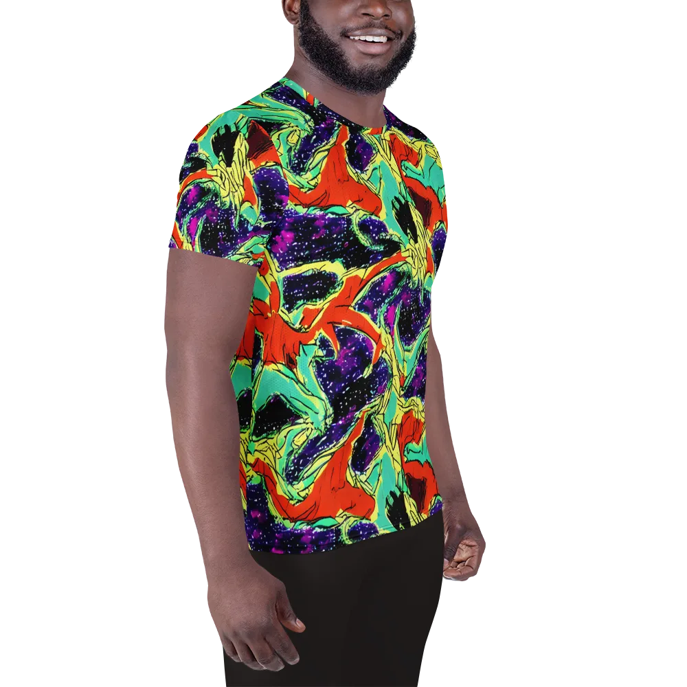 Psychedelic Canopy on Men's Athletic T-Shirt — Right