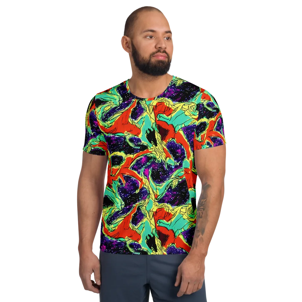 Psychedelic Canopy on Men's Athletic T-Shirt — Front