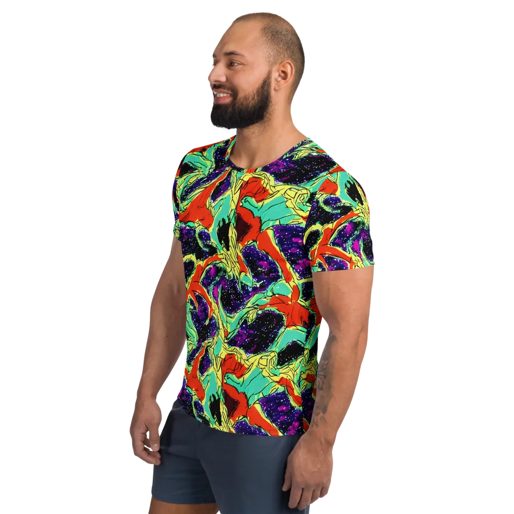 Psychedelic Canopy on Men's Athletic T-Shirt — Left
