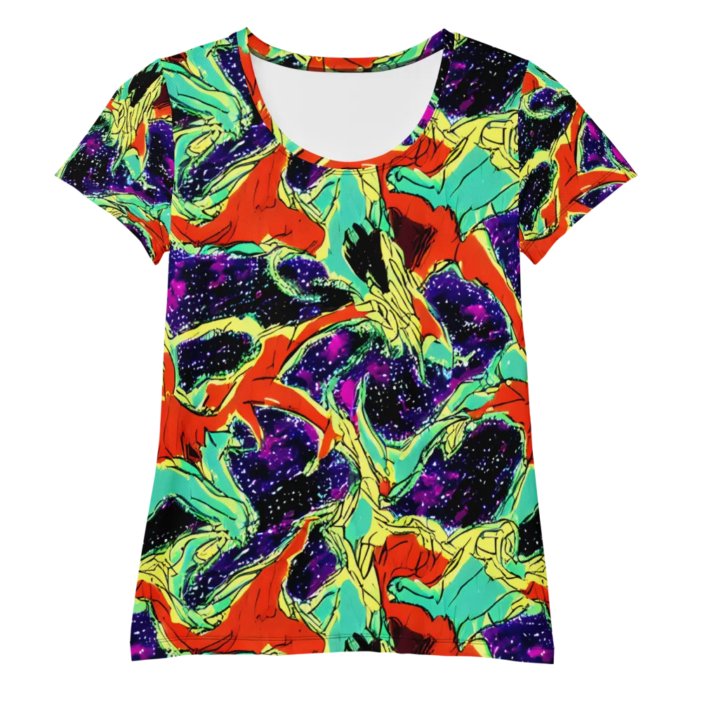 Psychedelic Canopy on Women's Athletic T-Shirt — Front