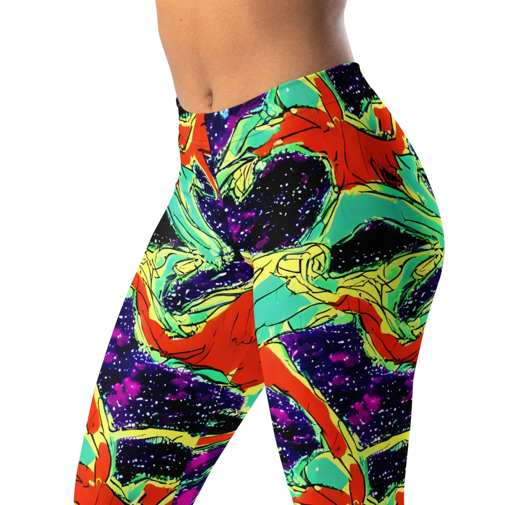 Psychedelic Canopy on Leggings — Left Front