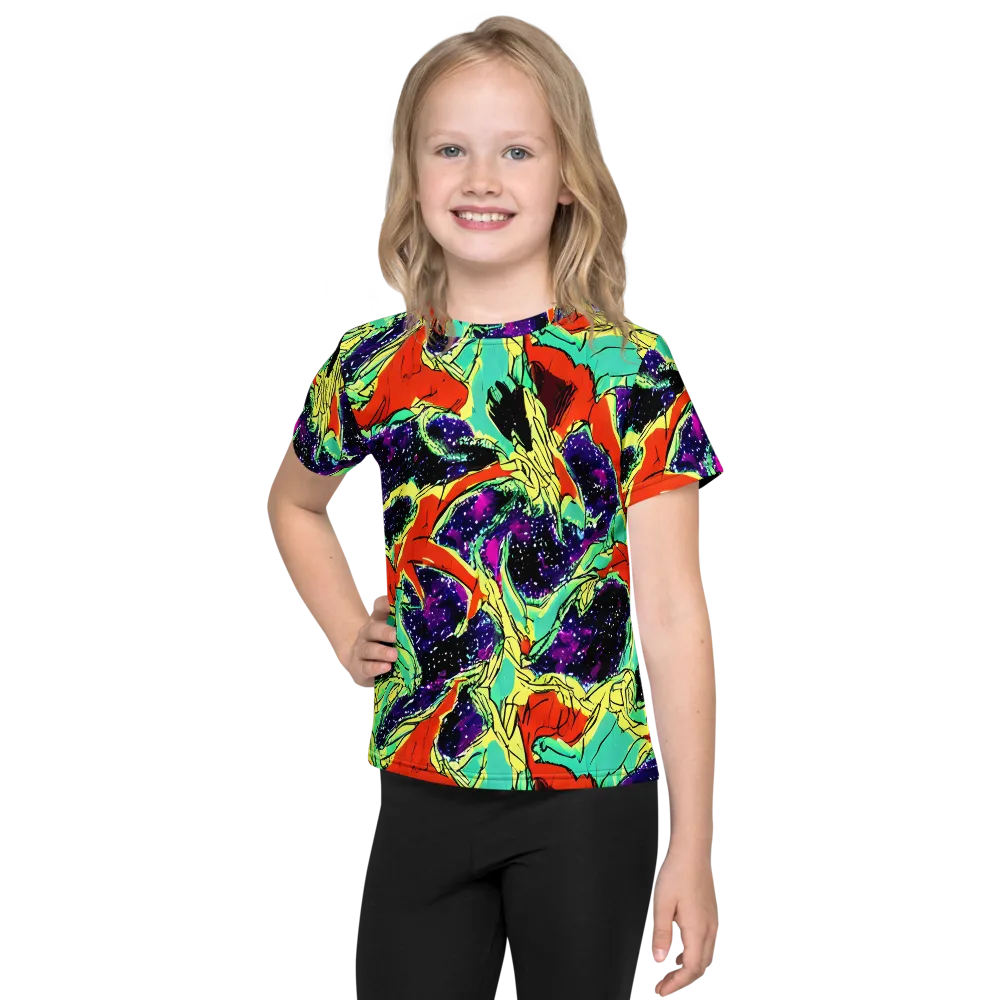 Psychedelic Canopy on Kids Crew Neck T-Shirt — Front