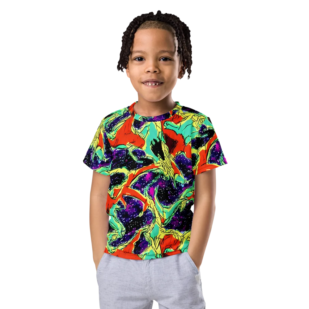 Psychedelic Canopy on Kids Crew Neck T-Shirt — Front