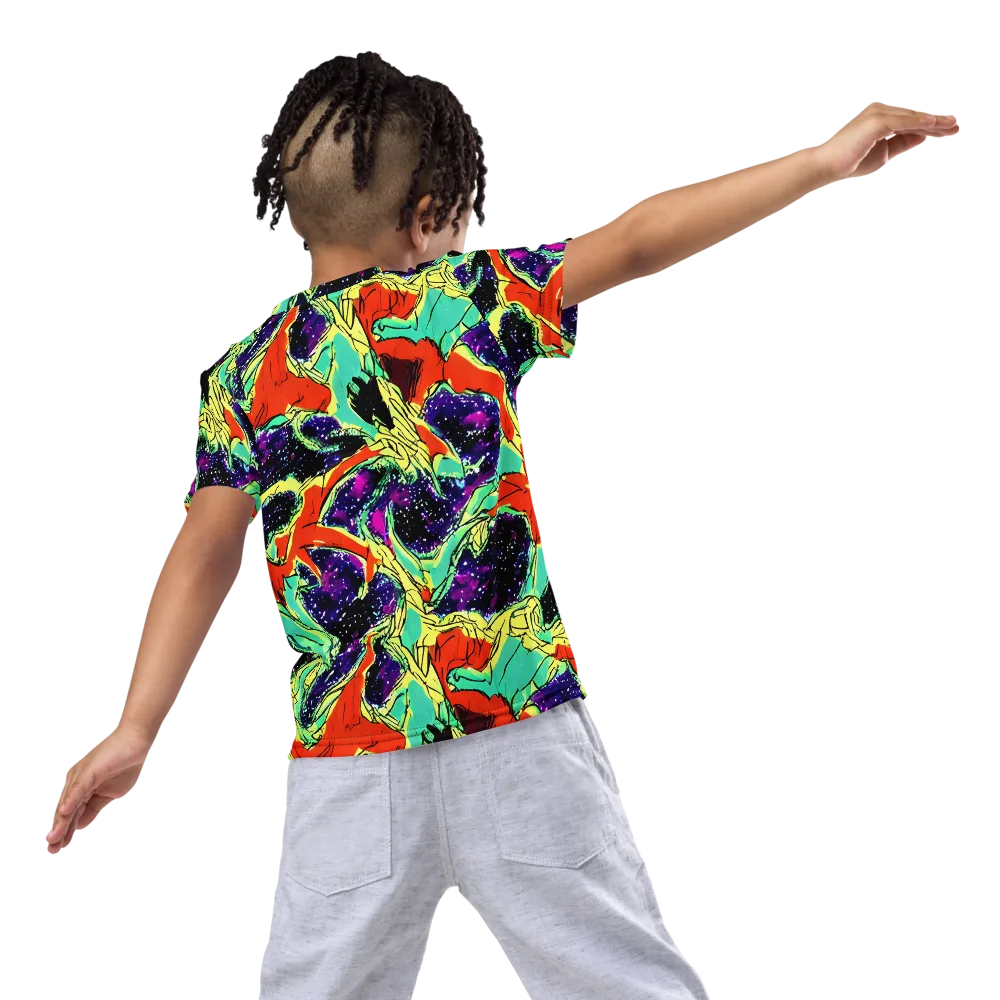 Psychedelic Canopy on Kids Crew Neck T-Shirt — Back