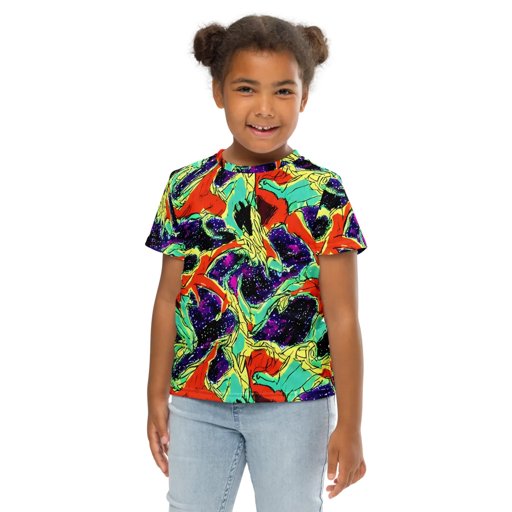 Psychedelic Canopy on Kids Crew Neck T-Shirt — Front